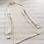 Tiger Mist Cream Ribbed Turtleneck Sweater Dress 064-D Photo 0