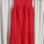  Size M Coral Sleeveless Lace Trim Dress  The Rebellion Size M Photo 3