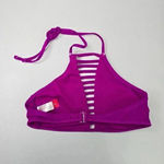 No Boundaries  Purple High Neck Tie Bralette Bikini Top Swimwear Swimsuit Size S Photo 1
