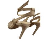 Jessica Simpson  Sandals Size 5 Open Toe High Heel in Gold Ankle Strap Photo 6