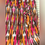Michael Kors  Abstract Print‎ Long Sleeve Zip Front Flowy Midi Dress Size Small Photo 1