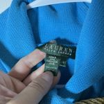 Ralph Lauren Lauren  Womens Shawl Neck Knit Toggle Sweater Blue Cotton Large Photo 3