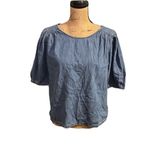 Gap  denim blouse with tie at back if neck Photo 1