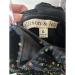 Allison & Kelly Sequin Ruffle Strapless Mini Dress Homecoming Cocktail Y2K Small Black Photo 4