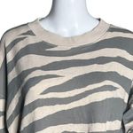 American Eagle Sweatshirt Womens Small Cream Gray Zebra Print Jegging Fit Lounge Photo 3