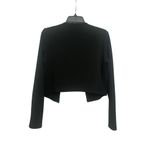 Cropped Open Front Nautical Button Blazer Size Medium Preppy Black Photo 1