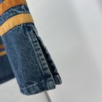 Sun River Women's Blue denim button front velvet trim Maxi Skirt L boho cotton Size L Photo 7