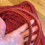 Vtg Crochet Handbag Red Daisy Retro Tote Purse Photo 2
