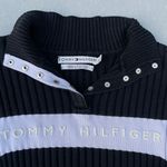 Tommy Hilfiger Vintage 90s Black White Long Sleeve Shirt Sweater Photo 2