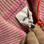 Aerie  Striped Pink and Orange Cowl Neck Sweater Photo 2