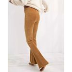 Aerie Groove-On Velour High Waisted Flare Pant Small Regular Women’s Gold Brown Photo 4