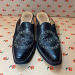 Ariat ✨  Black Western Slip On Leather Point Toe Block Heel Mules 5.5 Photo 1