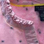 U.S. Polo Assn. Vintage Y2K Top Pink Striped Cotton Size Small Photo 10