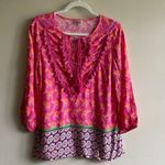 Crown & Ivy elephant novelty pink blouse Photo 0