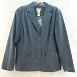 L.L.Bean Size Petite 8 Blazer Jacket Pointed Collar Pockets Pleated Back NWT Photo 0