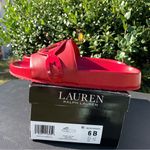 Lauren Ralph Lauren Red Ayden Slide Sandals Women’s Size 6 New with Box Photo 1