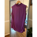 Fringe‎ Athletic Quarter Zip Mock Neck Top Large Purple Photo 1