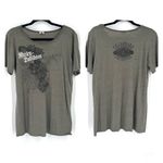 Harley Davidson women’s NY Floral‎ Pocket T Shirt Large 1,000 Islands 2016 Green Photo 1