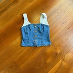 Commence Commense Denim Panel Contrast Strap Corset Top   Photo 2