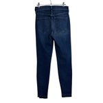 AYR Jeans Women's 26 X 28 The Riser Dark Wash High Rise Skinny Stretch Raw Hem Photo 3