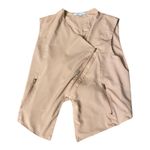 Naked Zebra Tan Blush Vest Crossover Top Photo 0