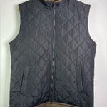 Magaschoni Womens L Quilted Fleece Lined Vest Black Diamond Stitch Insulated Photo 0