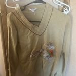 None FINAL MARKDOWN Vintage V-Neck cowboy Sweater with Contrast Stitching large Photo 0