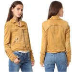 Free People  Shrunken Vintage Twill Distressed Jacket Photo 8