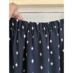 Loft Women's S Navy Blue Pink Diamond Geometric Print A-Line Skirt Pull On NEW Photo 5