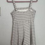 Anthropologie Paper Crown Womens S Romper Lined Shorts Zipper Jumper Cream Navy Photo 5