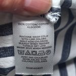 Loft  Navy Blue White Striped Mini Shirt Dress XS 100% Cotton‎ Summer Lightweight Photo 6