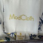 Modcloth In With Whimsical Butterfly Print Anorak Utility Jacket Cream Small Photo 9