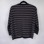 Studio Works Vintage Y2K  Knit Sweater Cardigan Womens M Black Pink Cottagecore Photo 8