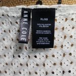 Anne cole Cardigan Womens Size XL White Crochet TieFront 34 Sleeve Resort Boho Photo 3