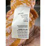 Anthropologie Orange Floral Mia Tiered Ruffled Tunic - Size - Medium Photo 4