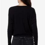 Bobi  Lis Angeles Women’s Black Cowl Neck‎ Ribbed Long Sleeve Top Size Medium $80 Photo 3