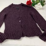 New York And Company  Dark Purple Fuzzy Sweater S Photo 0
