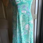 Vintage Malia mermaid criss cross strap airy summer dress, size 8 Green Photo 0