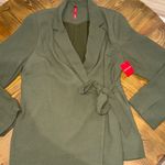Spanx NEW  Crepe Wrap Blazer Jacket Olive Careerwear Minimalist Capsule Large Photo 1