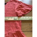 Torrid  Coral Smocked Baby Doll Top Blouse‎ Size 0 Beach Summer Colorful Photo 4