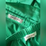 Ekouaer Green Satin Pajama Set, Size Small Photo 2
