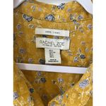 Rachel Zoe Golden Yellow Floral Button Shirt L100% Linen Boho Cottagecore NWOT Photo 3