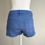 L'Agence L’AGENCE Audrey Jean Shorts Mid Rise Cut Off Blue Stretch Denim US 25 NWT Photo 6