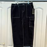 True Religion  Denim Cargo Maxi Skirt‎ Size 30 Photo 1