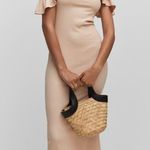 Mango MNG Janice Bone Nude Ruffle Sleeveless Midi Dress Size 6 NWT Photo 5