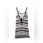 American Eagle  Outfitters Crochet Multicolor Striped Mini Dress,Size M Photo 4