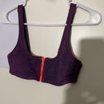 Xhilaration Athleisure Activewear Purple Zip Front Sports Bra Small Photo 1