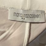 Maria Grazia Severi Size 42 White Beige Blouse Sleeveless Crystals Flowers Italy Tan Size M Photo 3