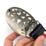 Esprit Genuine Leather Belt Floral Belt Buckle Black Silver 80CM Photo 3