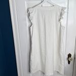 BB Dakota Evereve  White V-Neck Ruffle-Sleeve Shift Dress W1870 Sz M Photo 10